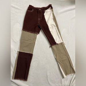 SHEIN Spliced Multi-Color Jeans